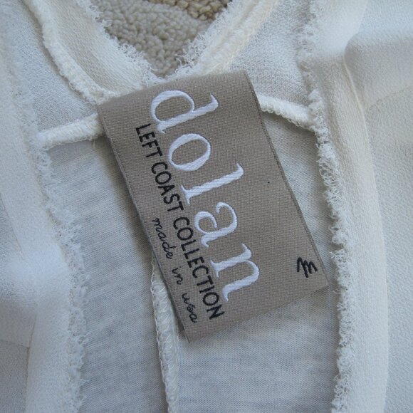 Anthropology Dolan Left Coast Avan Dolman Sleeves Knit Top Size M White Grey - Picture 7 of 9